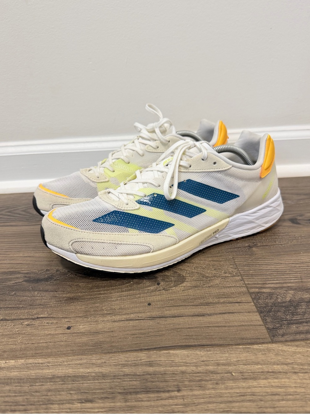 adidas Adizero Adios 6 GY0894 Men’s 12 Lightstrike Pro White Teal Orange Running